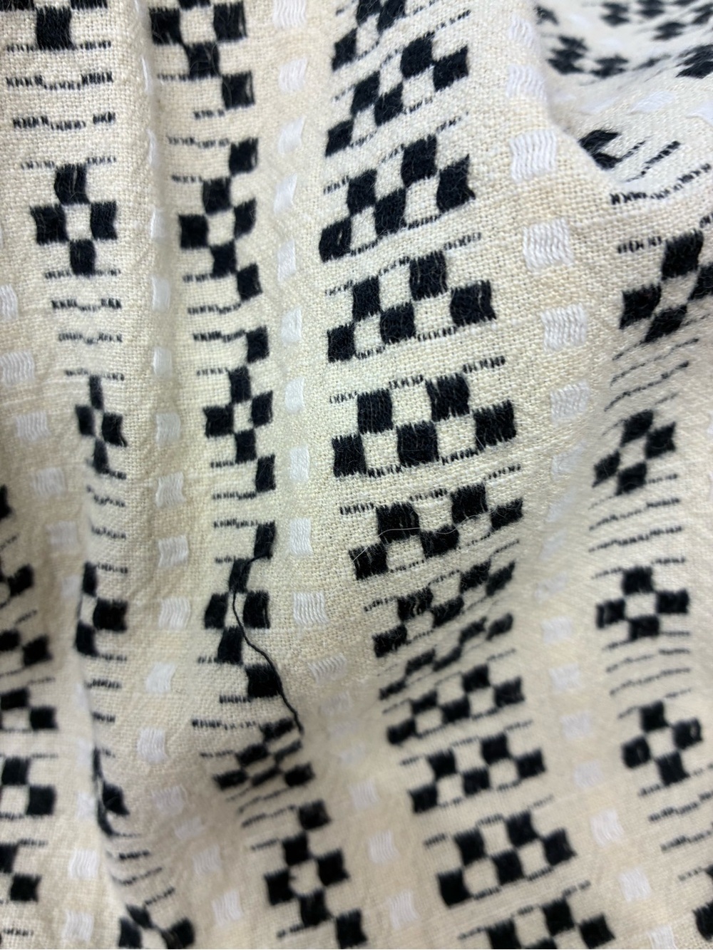 Ace and jig Sleeveless Black and Cream Patterned Knit Dress - Picture 6 of 6